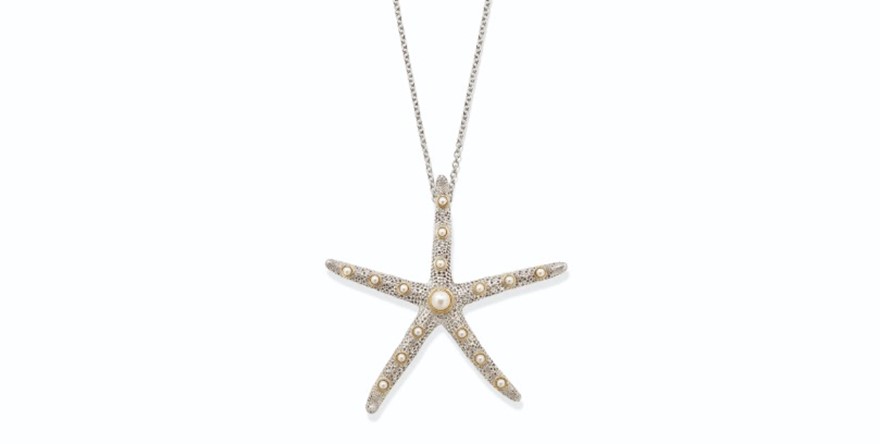MRN 017 Plus Grande Starfish Pendant Pearl with Gold.jpg